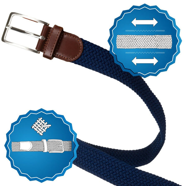 Unisex medžiaginis diržas Rovicky, tamsiai mėlynas D33993
