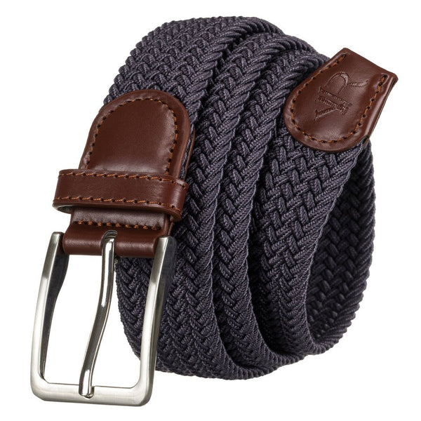 Unisex pilkas medžiaginis diržas su klasikine sagtimi Rovicky D33996
