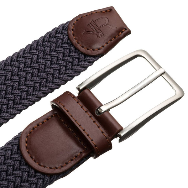 Unisex pilkas medžiaginis diržas su klasikine sagtimi Rovicky D33996