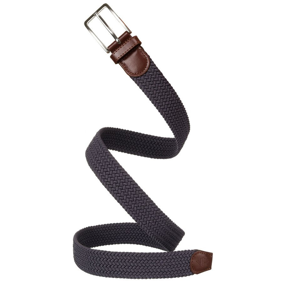 Unisex pilkas medžiaginis diržas su klasikine sagtimi Rovicky D33996