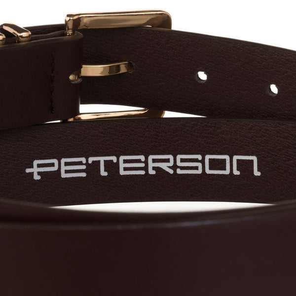 Rudas siauras moteriškas eko odos diržas Peterson D36101
