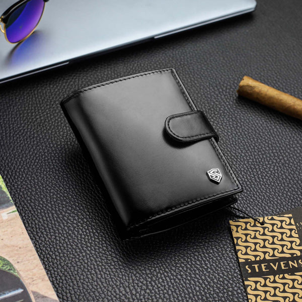 Vīriešu ādas maks Stevens ar RFID aizsardzību 326A S181