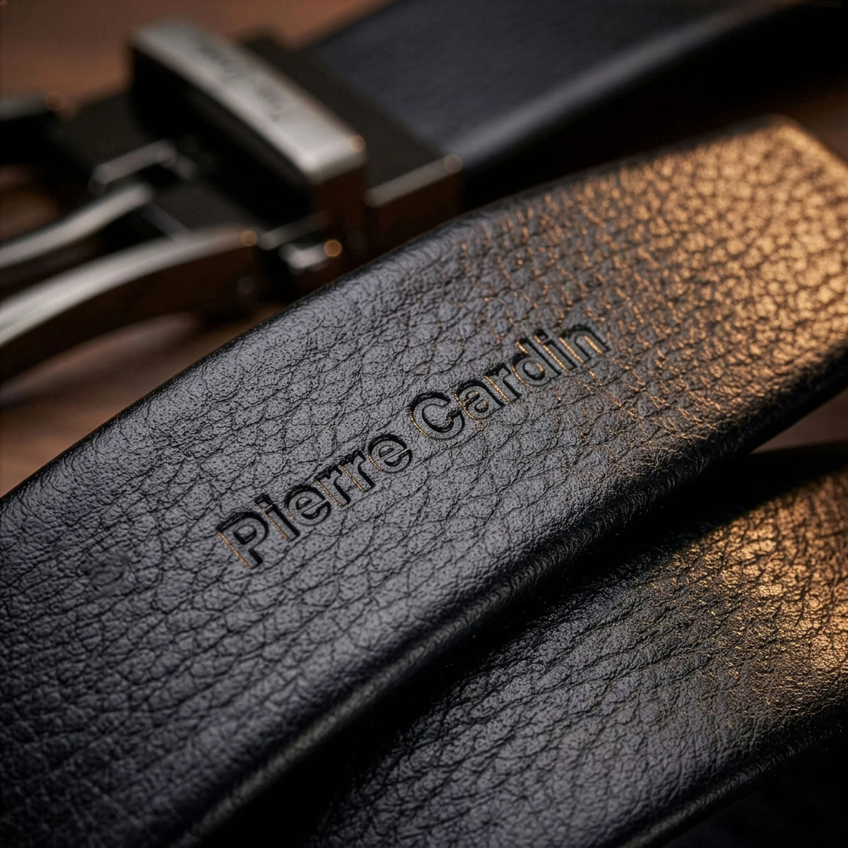 Vyriškas automatinis diržas Pierre Cardin, juodas, dovanų dėžutėje D40027