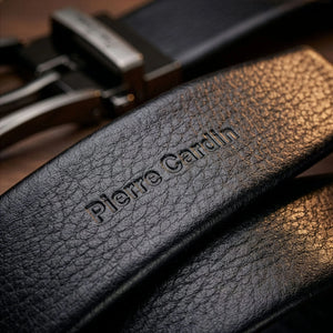 Vyriškas automatinis diržas Pierre Cardin, juodas, dovanų dėžutėje D40027