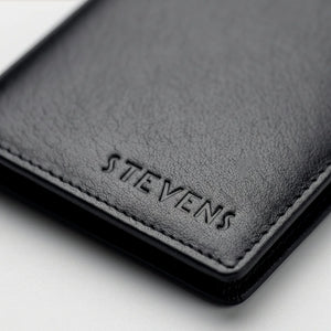 Odinis paso ir dokumentų dėklas su RFID STEVENS, juodas D40041