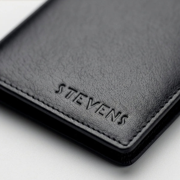 Odinis paso ir dokumentų dėklas su RFID STEVENS, juodas D40041
