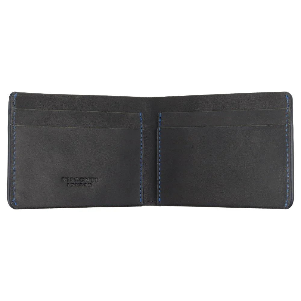 Maža vyriška odinė piniginė Visconti RW49, mėlyna D40125