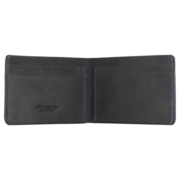 Maža vyriška odinė piniginė Visconti RW49, mėlyna D40125