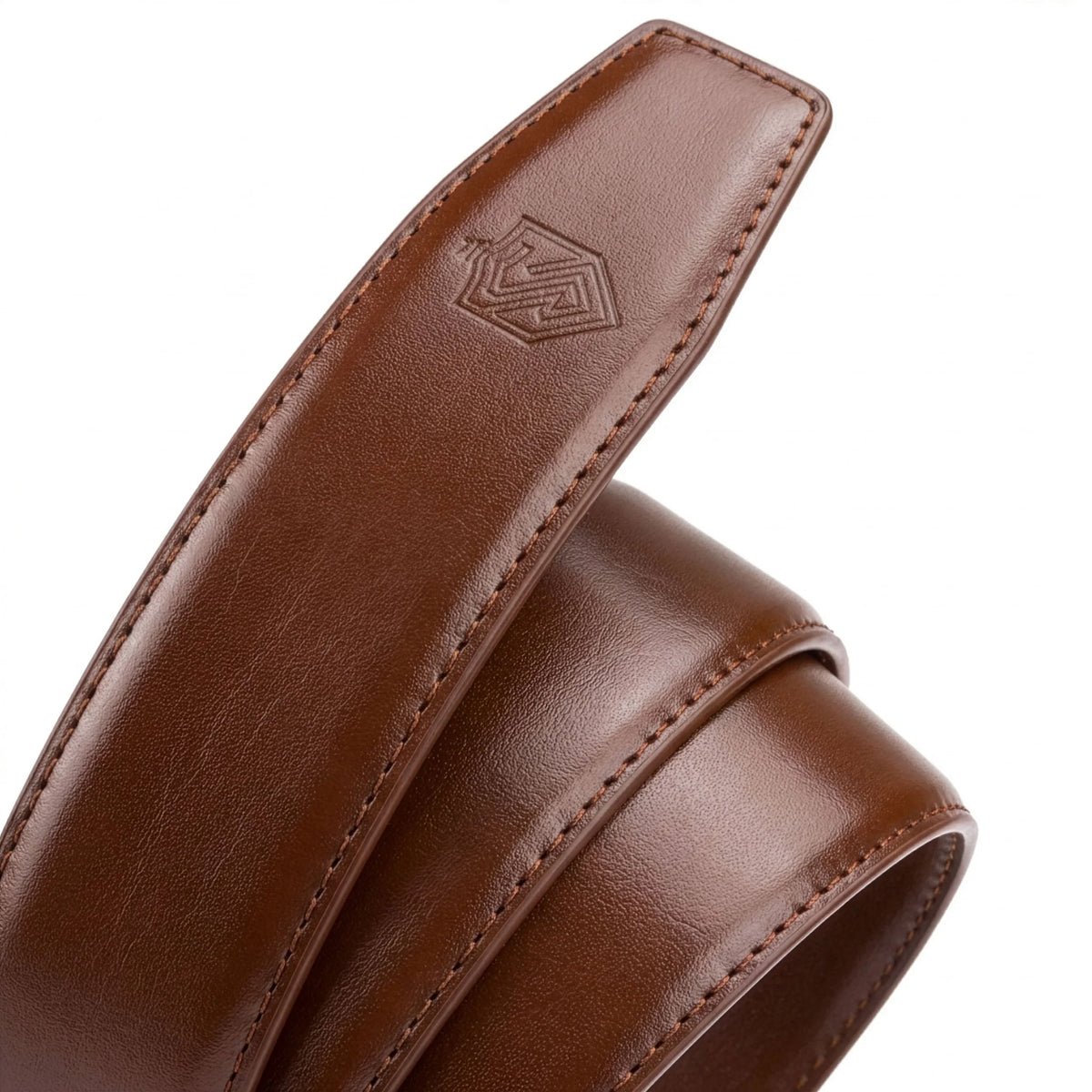 Vyriškas natūralios odos diržas STEVENS, rudas, automatinė sagtis D40284