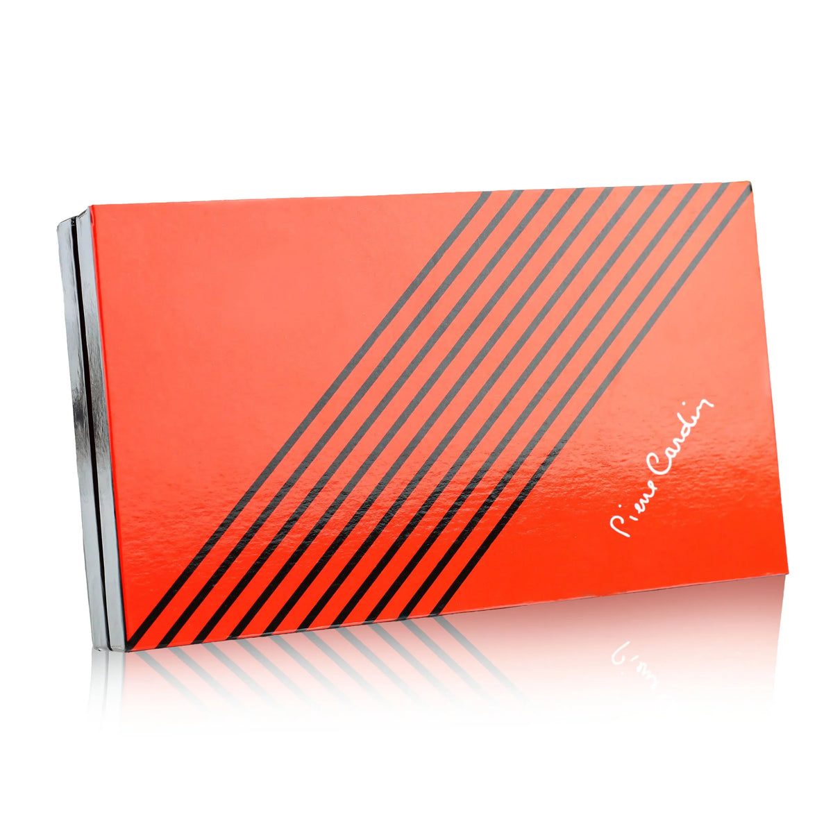 Moteriška odinė RFID piniginė Pierre Cardin, raudona, su užtrauktuku D40328