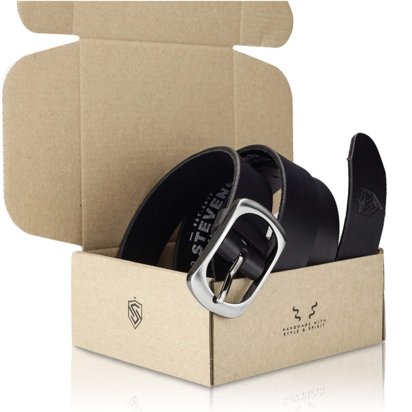 Sieviešu josta no īstas ādas Stevens, melna