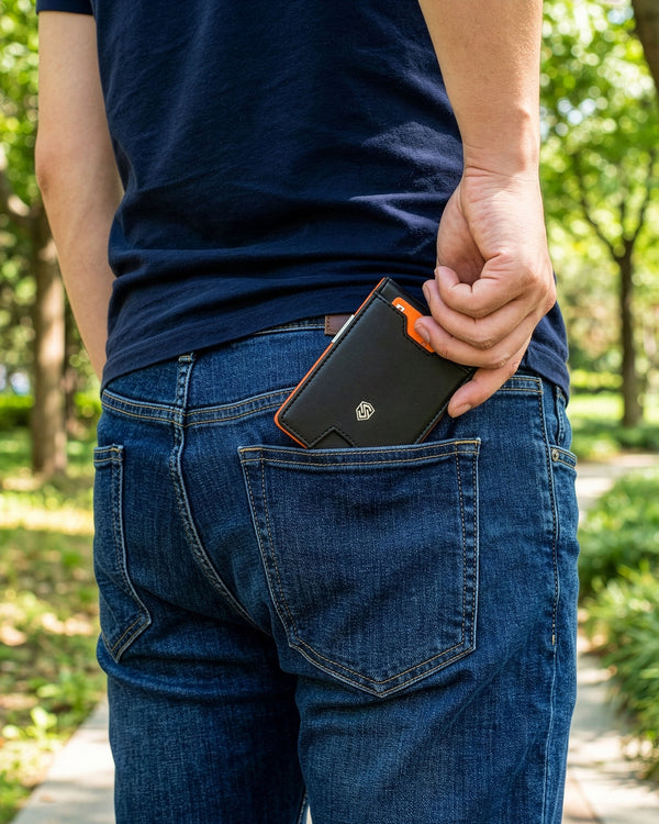 Vīriešu plāns maks, karšu turētājs ar RFID F02 S21