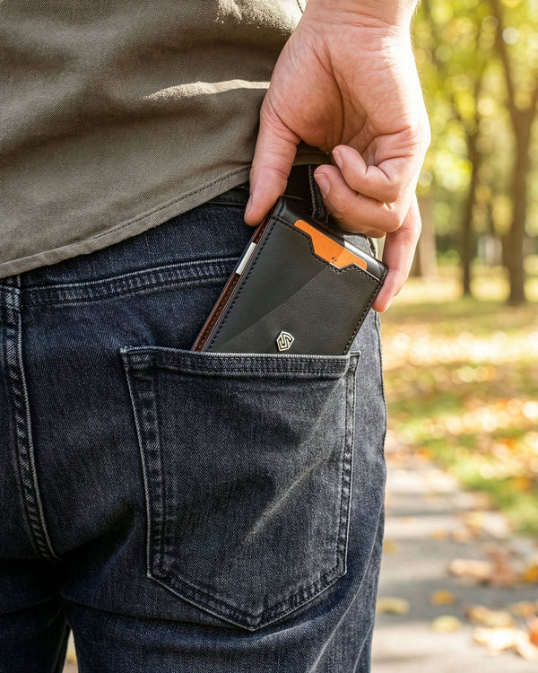 Vīriešu plāns maks, karšu turētājs ar RFID S22