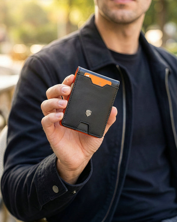 Vīriešu plāns maks, karšu turētājs ar RFID F02 S21