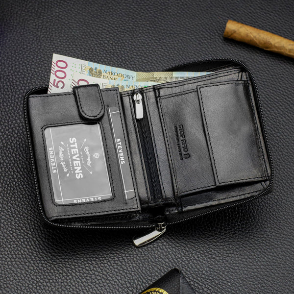 Vīriešu vertikāls ādas maks Stevens S17