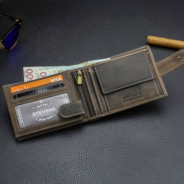 Vīriešu ādas maks Stevens S190 