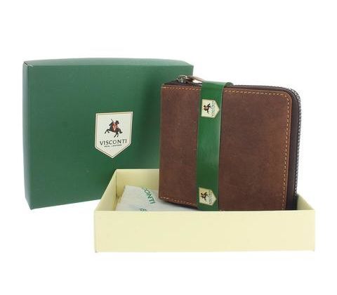Vīriešu ādas maks Visconti 702 Hunter, brūns S173
