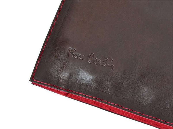 Sieviešu ādas rokassoma Pierre Cardin 1403, zila/pelēka, liela, ietilpst A4