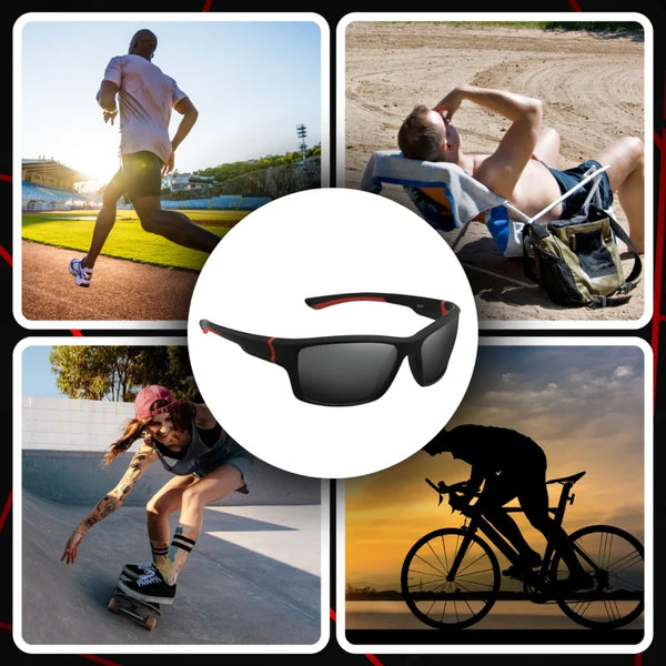 Polarizētas sporta saulesbrilles vīriešiem N43 melnas