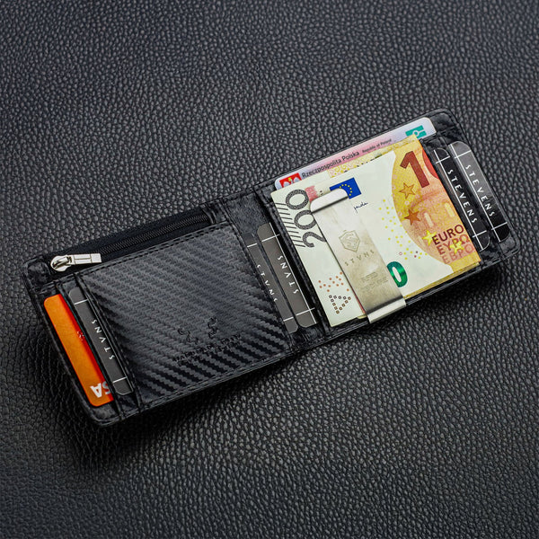 Vīriešu plāns maks, karšu turētājs ar RFID S25 identifikāciju