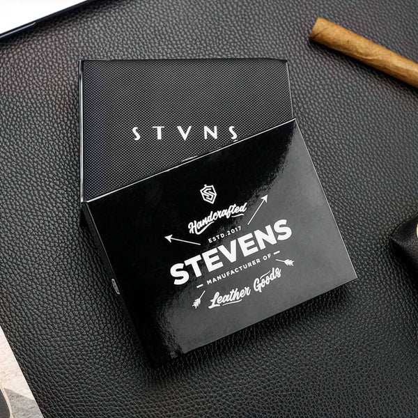 Melns vīriešu maks STEVENS ar ķēdīti S1083 