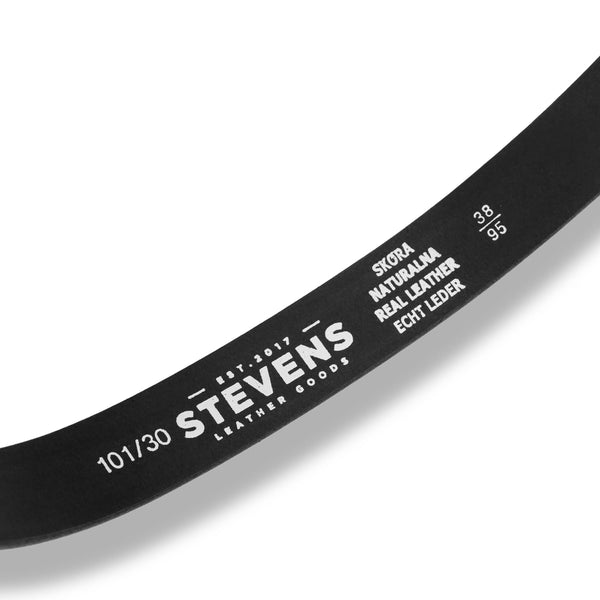 Vīriešu ādas josta Stevens, melna