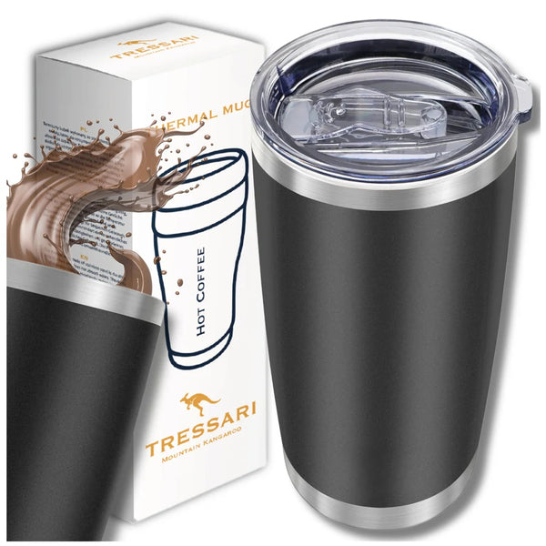 Termokrūze, melna, 600 ml, nerūsējošā tērauda