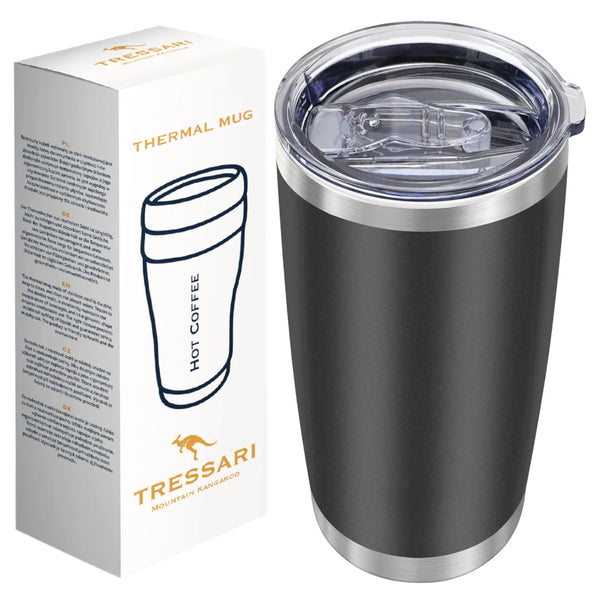Termokrūze, melna, 600 ml, nerūsējošā tērauda