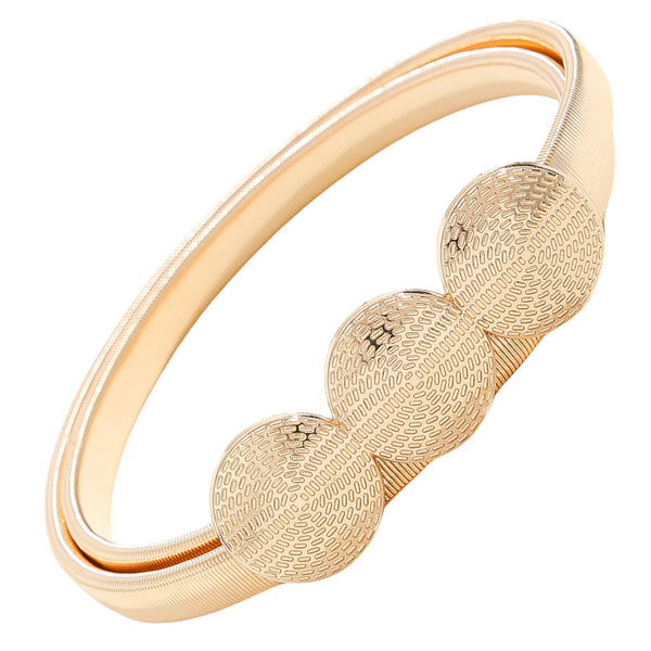 Elastinis metalinis diržas auksinis SNAKE D8
