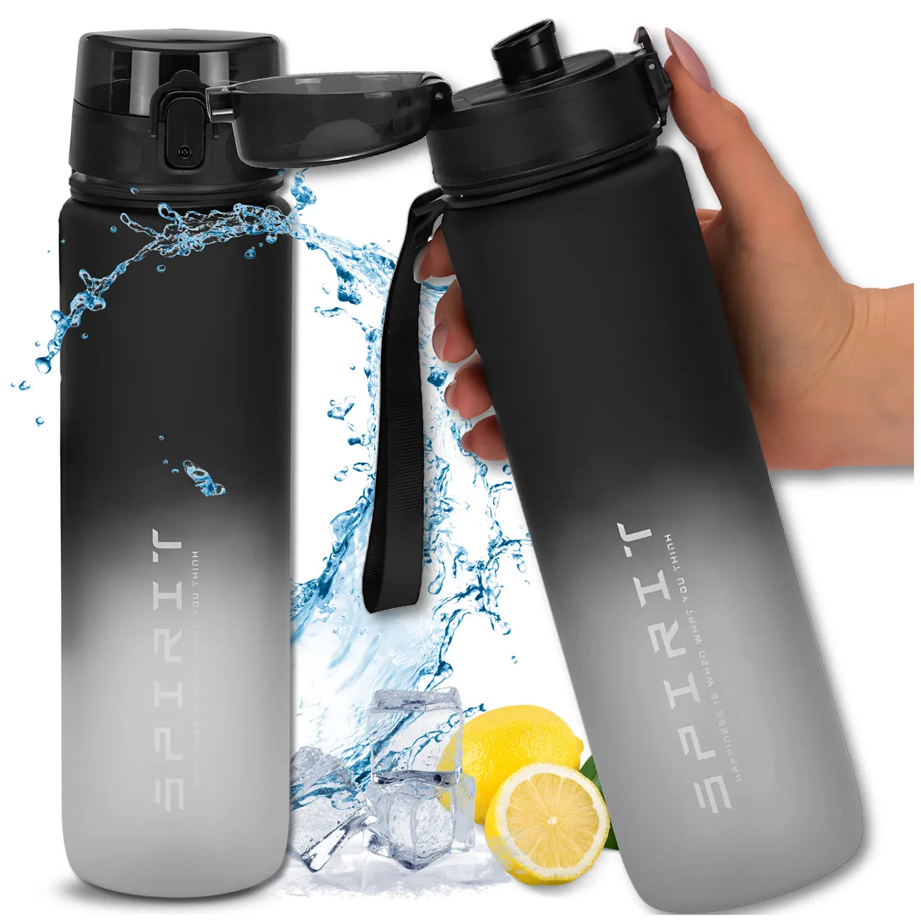 Tressari tekoša pudele, 1000 ml, BPA nesaturoša plastmasa