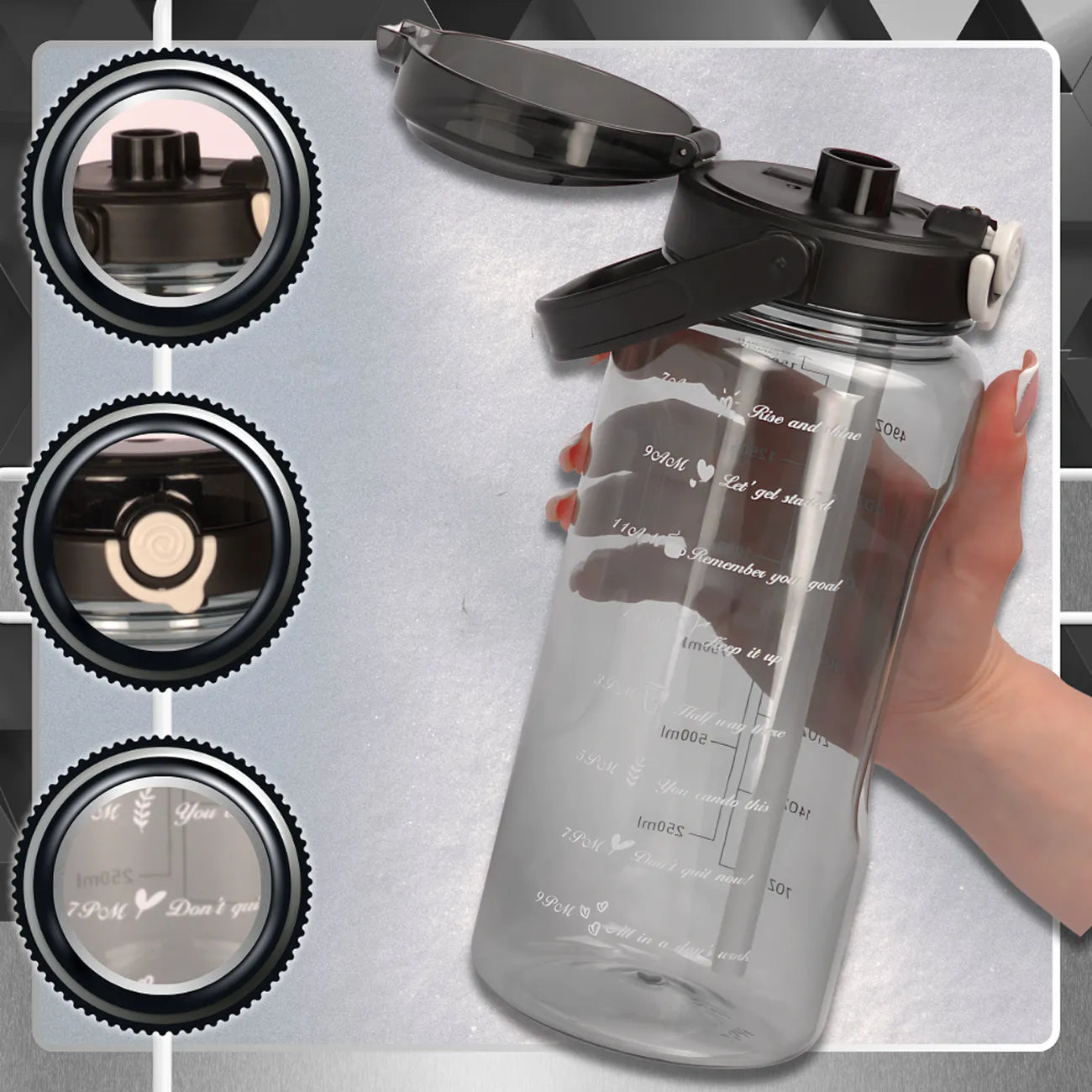 Dzeramā pudele Tressari, 1500 ml, bez BPA, N480