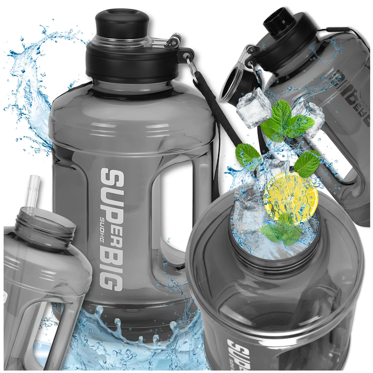 Dzeramā pudele Tressari, 1600 ml, Tritan plastmasa