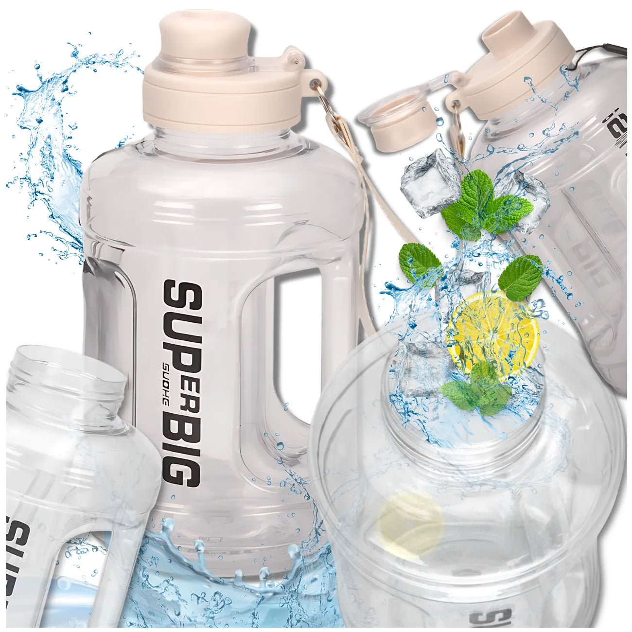 Sporta dzēriena pudele Tressari, 1600 ml, tritāna