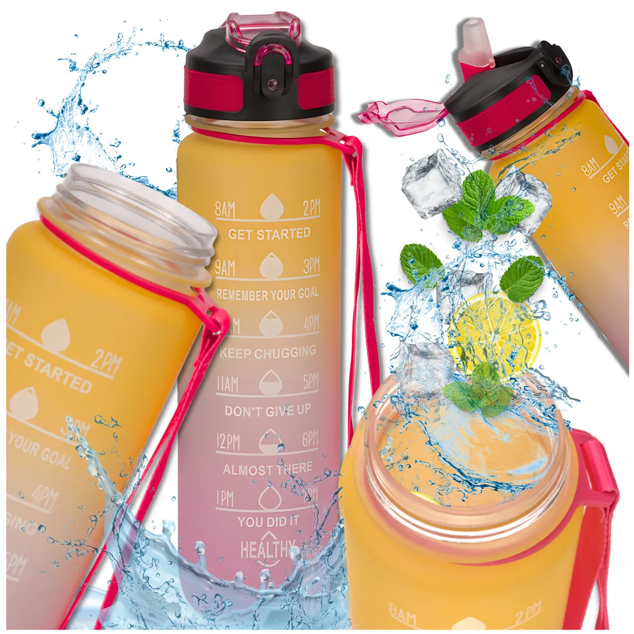 Dzeramā pudele Tressari, 1000 ml, PC plastmasa