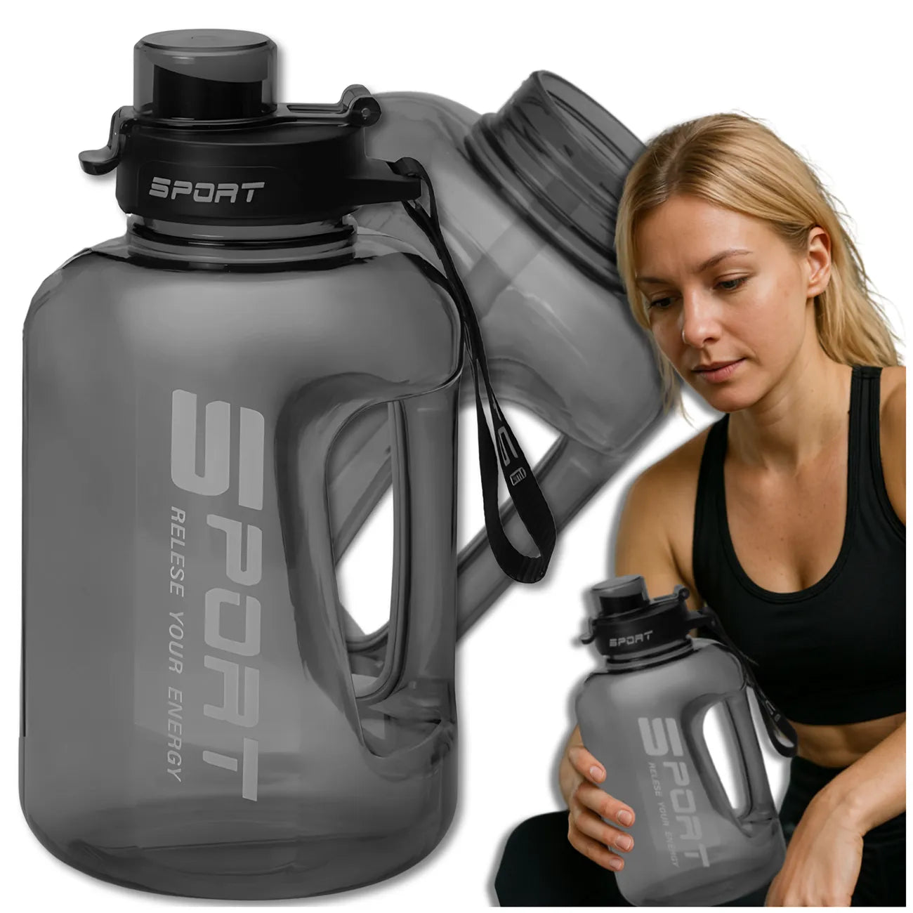 Dzeramā pudele Tressari, 1700 ml, bez BPA, N477