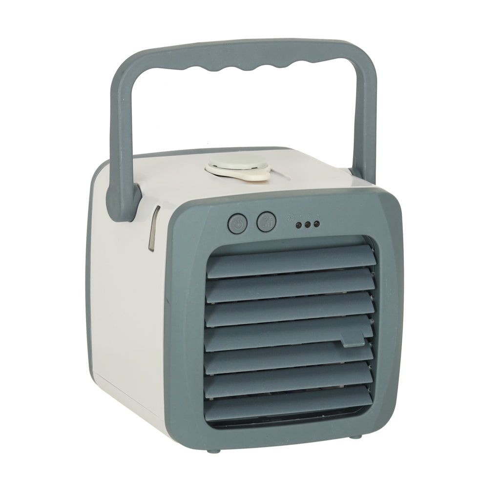 Pārnēsājams USB balts gaisa kondicionieris-ventilators-mitrinātājs
