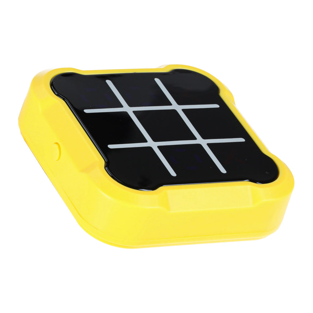 Elektroniskā loģikas spēle "Tic Tac Toe" pārnēsājama konsole dzeltenā krāsā