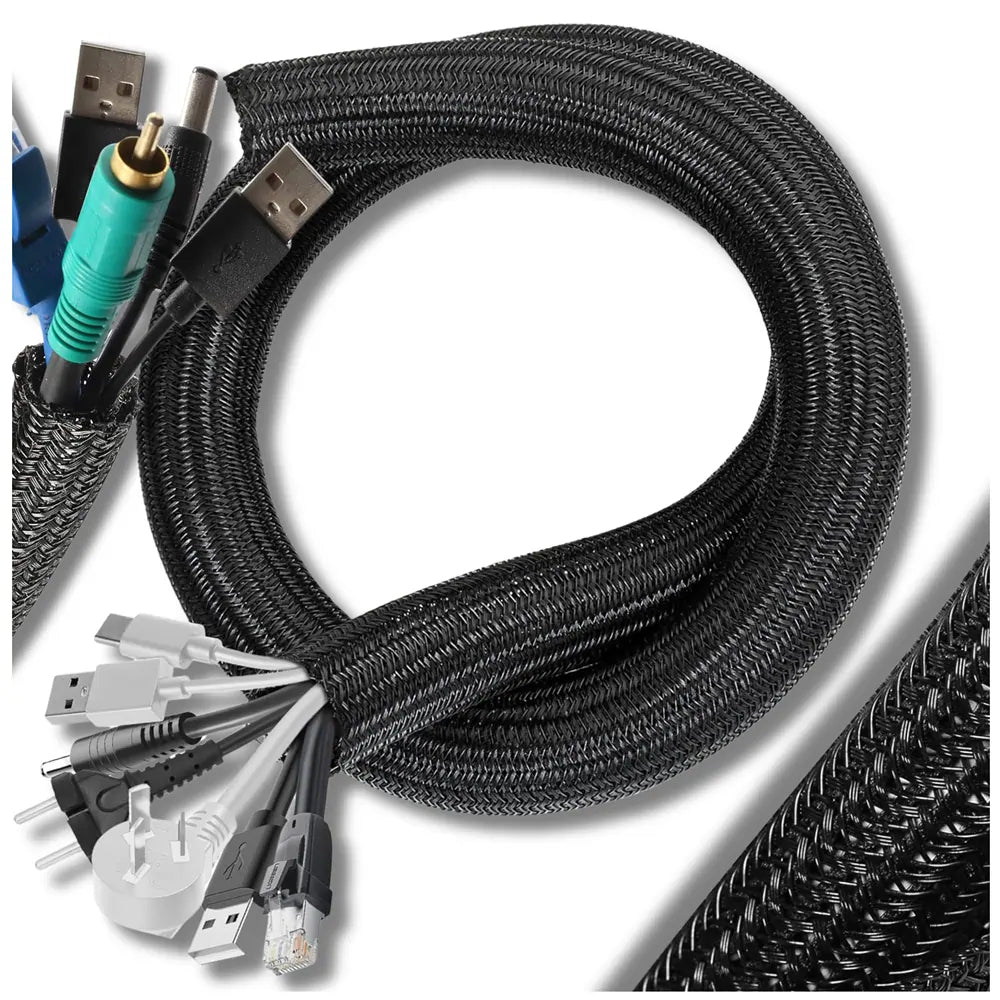 Kabeļu organizators, melns, 3 m N369