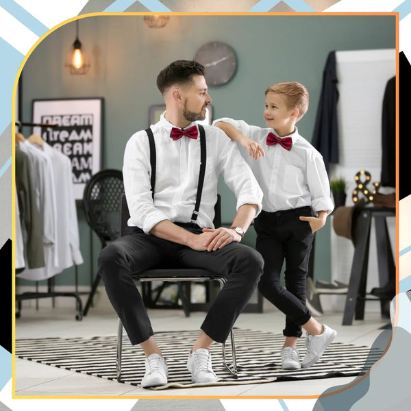Vīriešu bordo krāsas tauriņš, regulējams, elegants