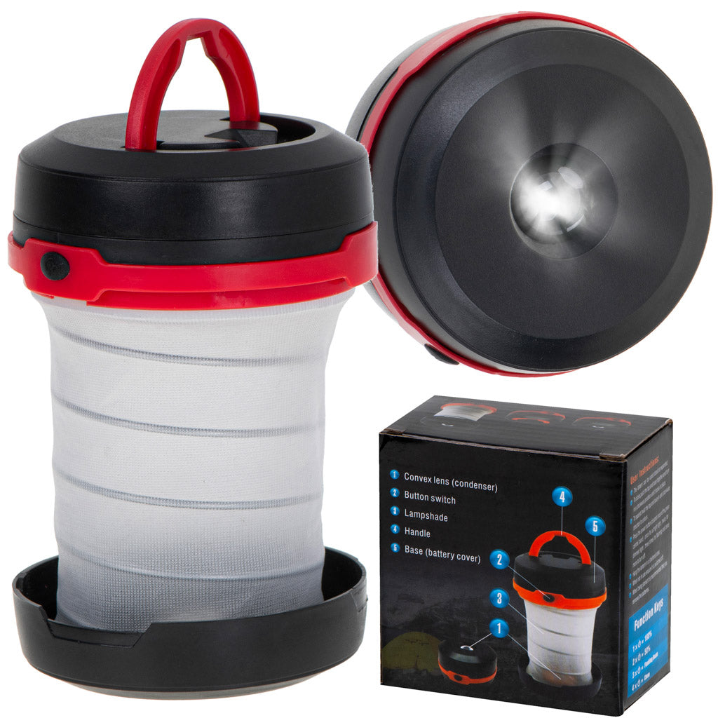 Kempinga lampa ar LED gaismu, 3 režīmi