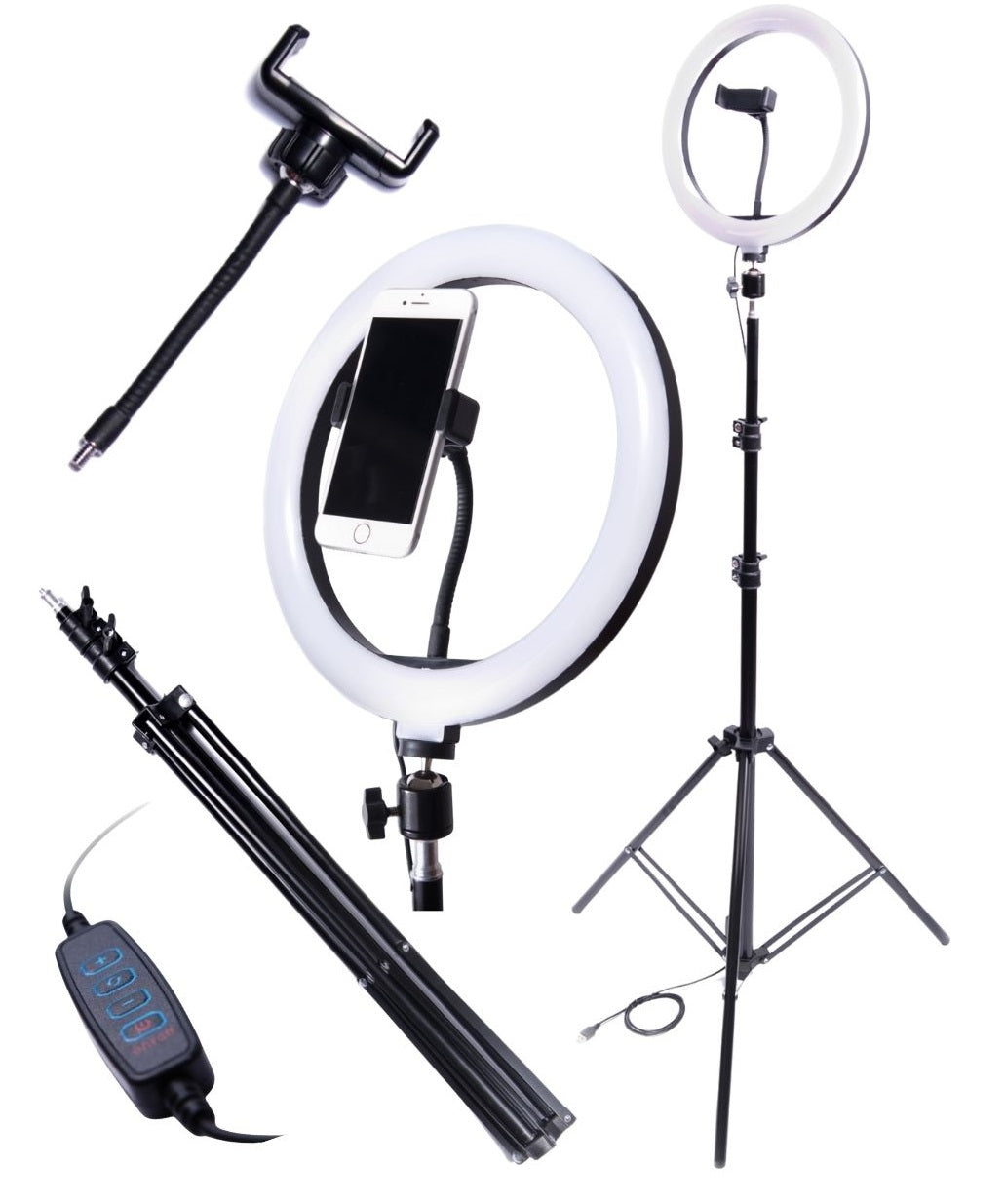 Gredzenveida LED lampa 60W grimam un selfijiem