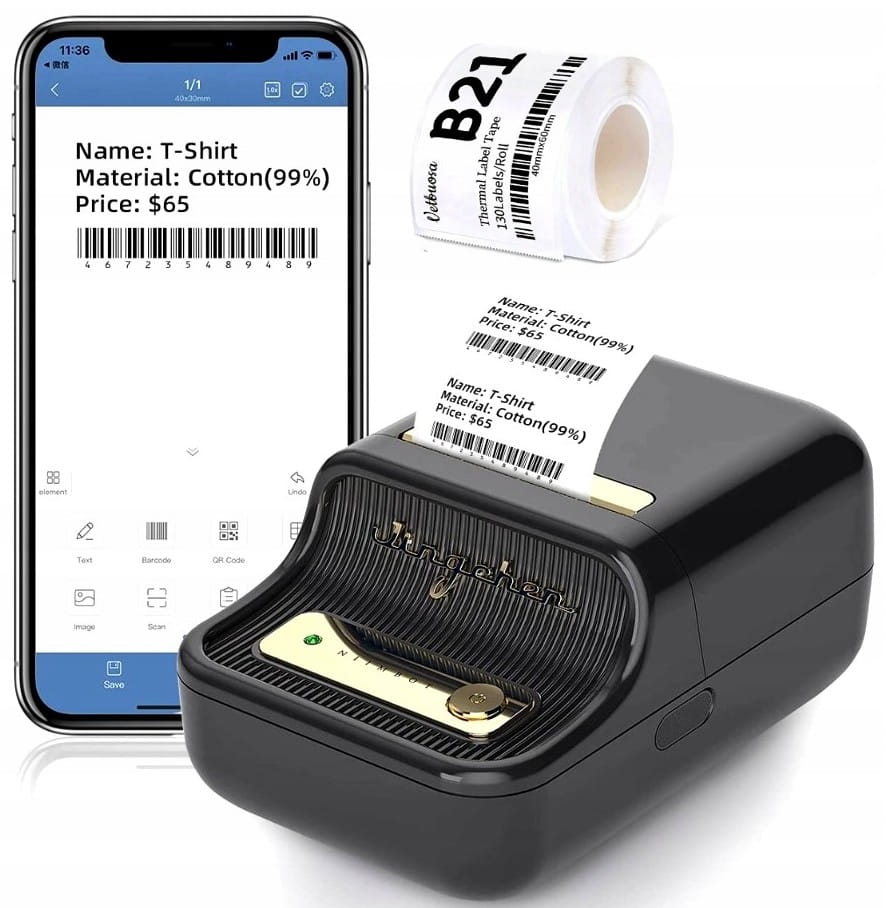 Etiķešu printeris Niimbot B21, Bluetooth
