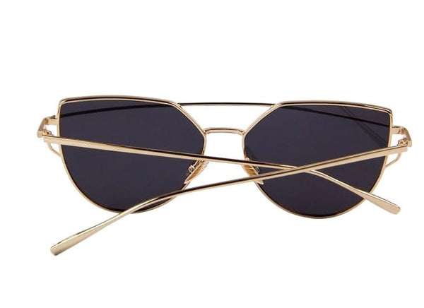 Melni kaķacs spoguļstikla saulesbrilles Glam Rock S1
