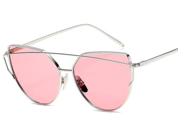 Saulesbrilles rozā/sudraba Cat Eye S3