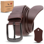 Vīriešu josta, brūna dabīgā āda, TRESSARI