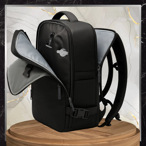 Ceļojumu mugursoma BAD&amp;BAGS, melna, ar USB