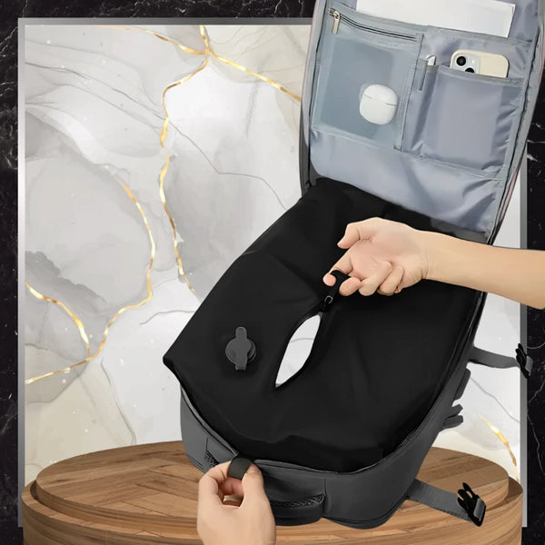 Ceļojumu mugursoma BAD&amp;BAGS, melna, ar USB