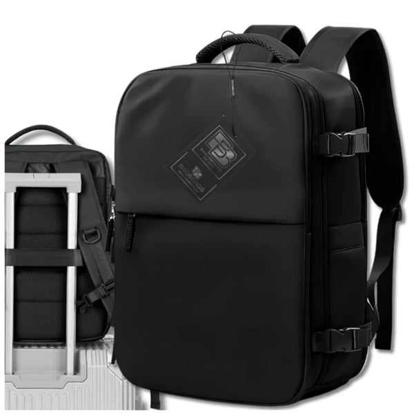 Ceļojumu mugursoma BAD&amp;BAGS, melna, ar USB