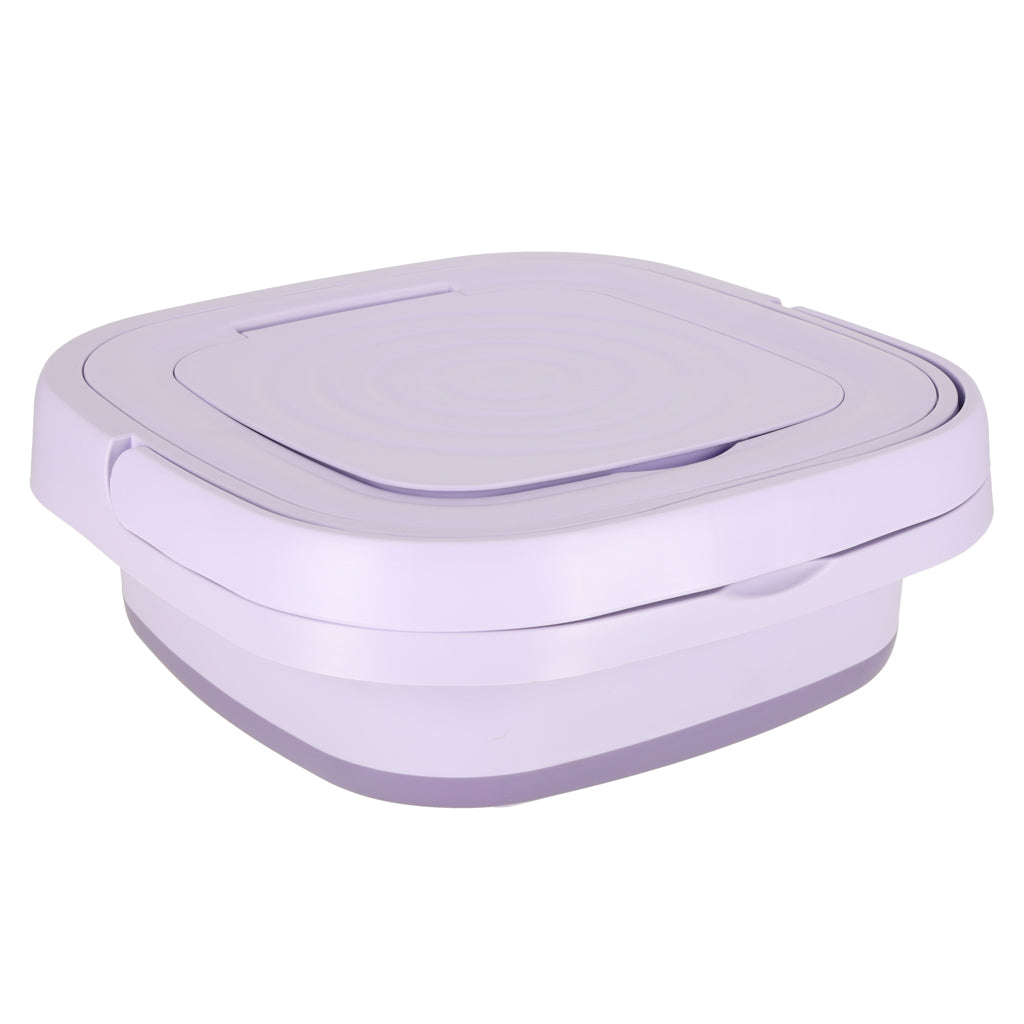 Mini salokāma, pārnēsājama veļas mašīna, 8 l, violeta