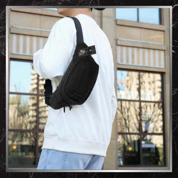 Vīriešu ūdensnecaurlaidīga jostas soma BAD&amp;BAGS, melna